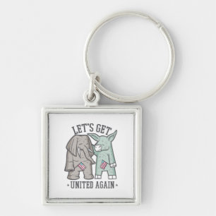 US Politics - Let's Get United Again Key Ring