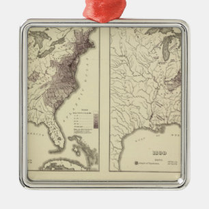 US Population 1790-1820 Metal Tree Decoration