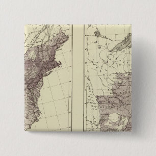 US Population 1830-1840 15 Cm Square Badge