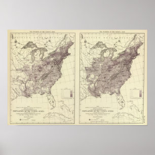 US Population 1830-1840 Poster