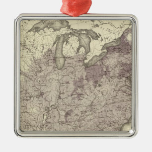 US Population 1850 Metal Tree Decoration