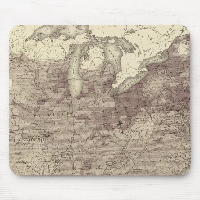 US Population 1860 Mouse Mat (Front)