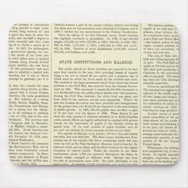 US Population by Altitude, 1880-1890 Mouse Mat (Front)