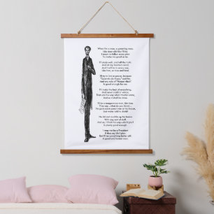 US President Abraham Lincoln Tribute Nursery Rhyme Hanging Tapestry