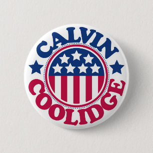 US President Calvin Coolidge 6 Cm Round Badge