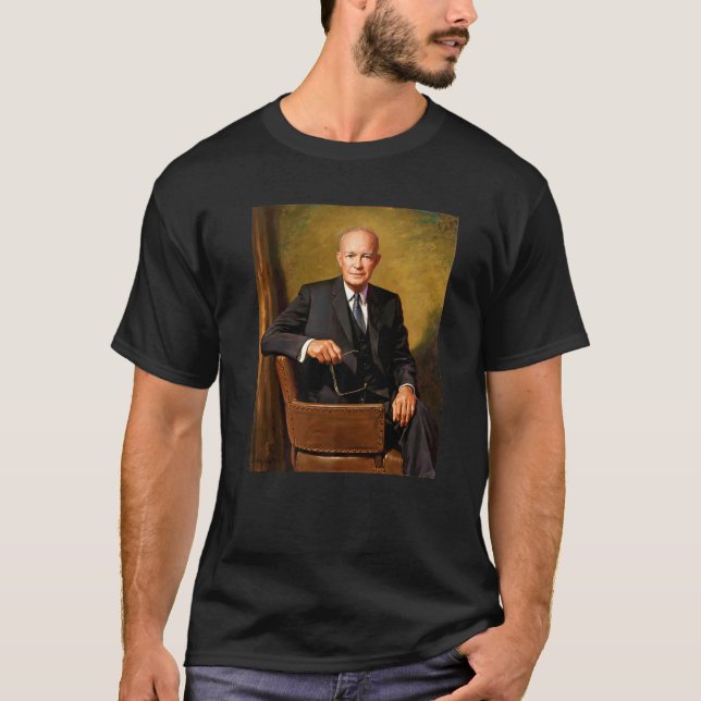 US President Dwight D Eisenhower Portrait T-Shirt (Front)