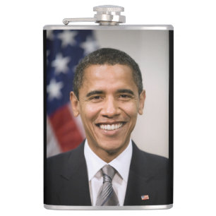 US President Elect Barack Obama  Hip Flask
