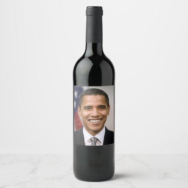 US President Elect Barack Obama  Wine Label (Front)