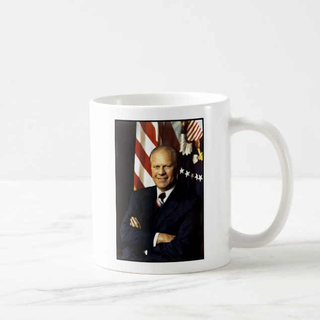 US President Gerald Rudolph Ford "Jerry" Portrait Coffee Mug (Right)