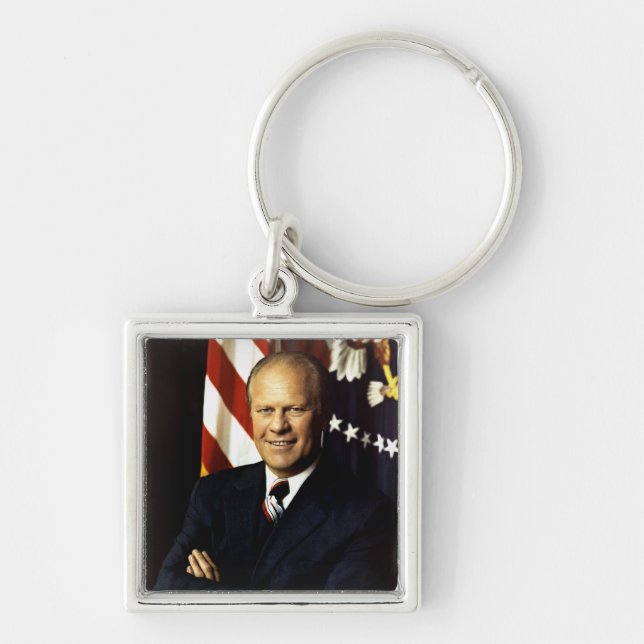 US President Gerald Rudolph Ford "Jerry" Portrait Key Ring (Front)