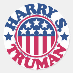US President Harry S Truman Classic Round Sticker