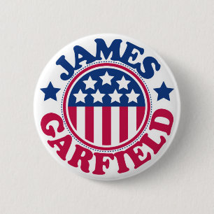 US President James Garfield 6 Cm Round Badge