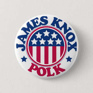 US President James Knox Polk 6 Cm Round Badge
