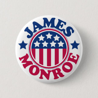 US President James Monroe 6 Cm Round Badge