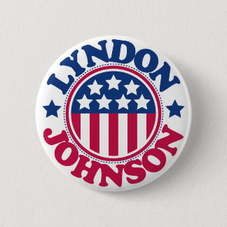 US President Lyndon Johnson 6 Cm Round Badge