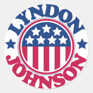 US President Lyndon Johnson Classic Round Sticker