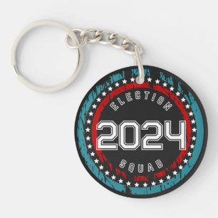 US Presidential Election 2024 Political Campaign Key Ring