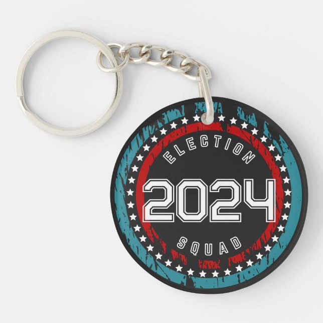 US Presidential Election 2024 Political Campaign Key Ring (Front)