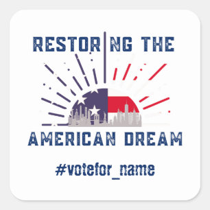 US Presidential Election 2024 Square Sticker