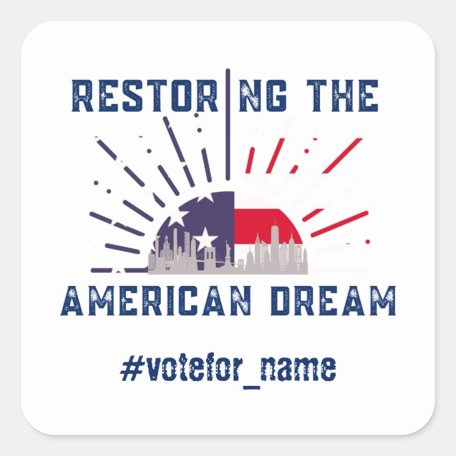 US Presidential Election 2024 Square Sticker (Front)