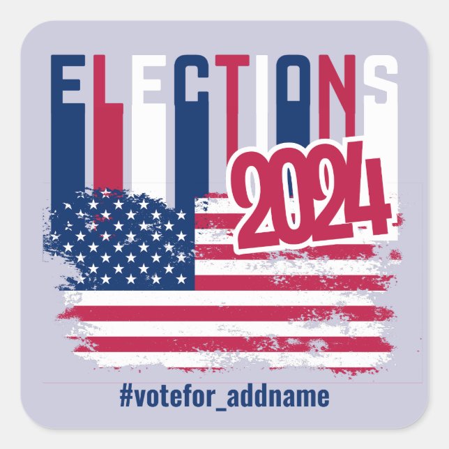 US Presidential Election 2024 Square Sticker (Front)