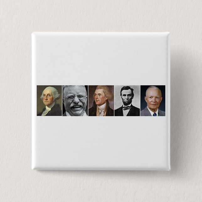 US Presidents 15 Cm Square Badge (Front)