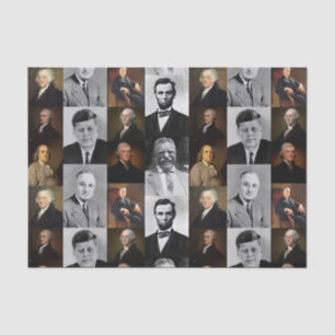 US Presidents Plus Hamilton and Franklin History Tissue Paper
