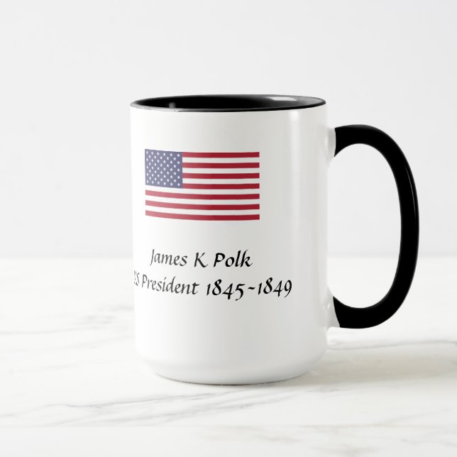 US Presidents Souvenir Mug James K Polk (Right)