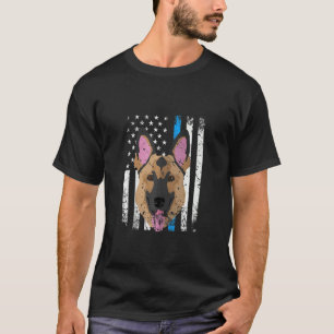 Us Pride Police Dog German Shepherd  Police T-Shirt