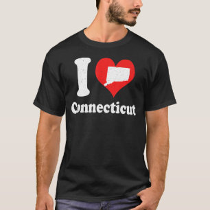 US Proud Citizen America Love State I Heart Connec T-Shirt