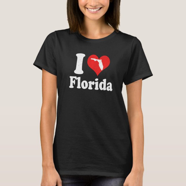 US Proud Citizen America Love State I Heart Florid T-Shirt (Front)