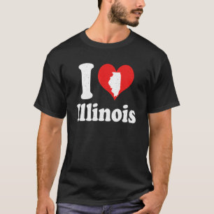 US Proud Citizen America Love State I Heart Illino T-Shirt