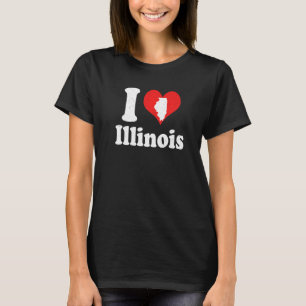 US Proud Citizen America Love State I Heart Illino T-Shirt