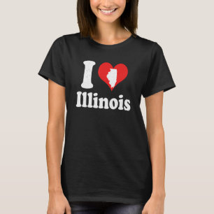 US Proud Citizen America Love State I Heart Illino T-Shirt