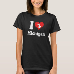 US Proud Citizen America Love State I Heart Michig T-Shirt