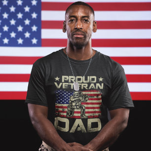 US Proud Veteran DadT – Military Dad Gift T-Shirt
