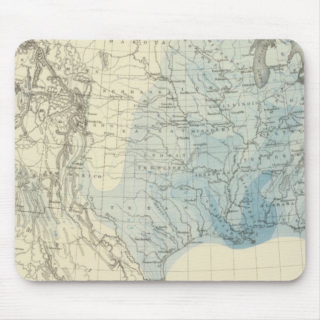 US Rain Chart Mouse Mat (Front)