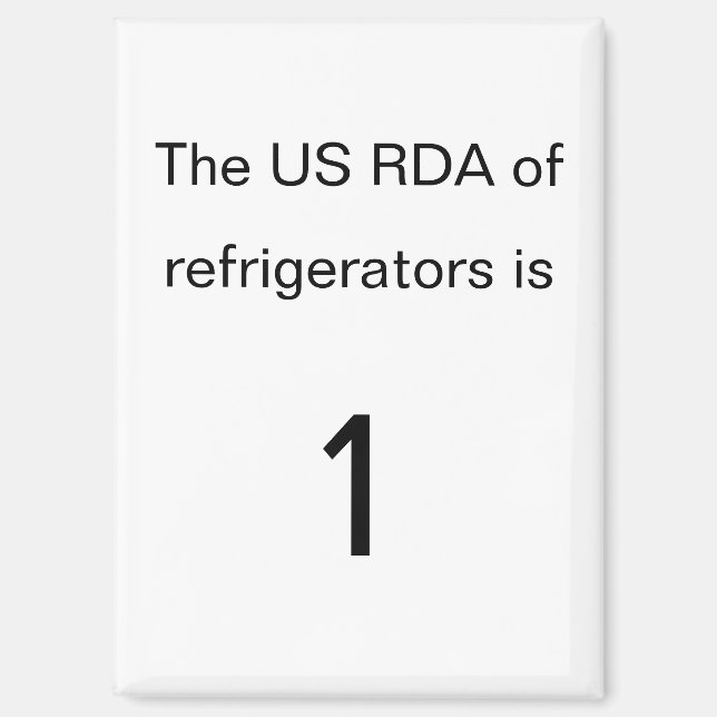 US RDA refrigerator magnet (Front)