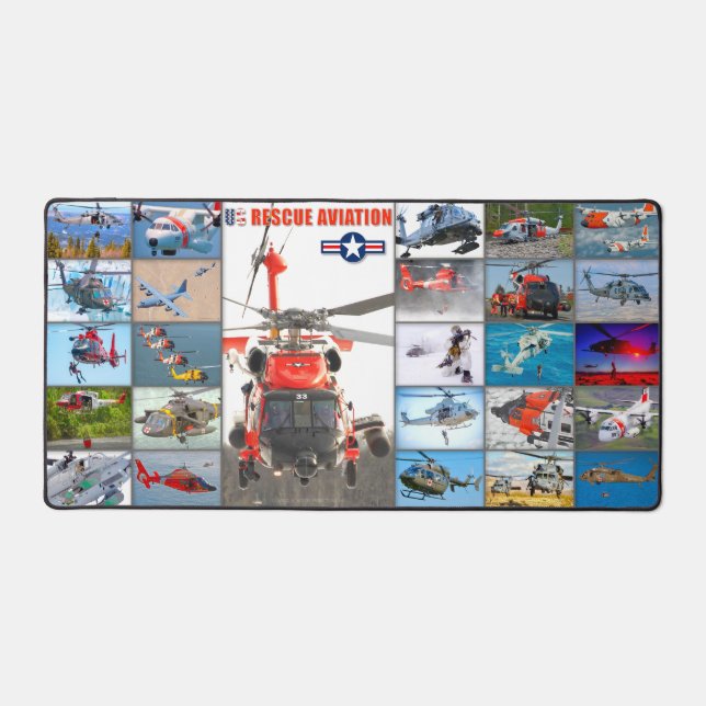 US RESCUE AVIATION “MONTAGE” DESK MAT (Front)