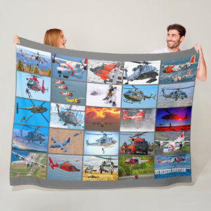 US RESCUE AVIATION “MONTAGE” FLEECE BLANKET