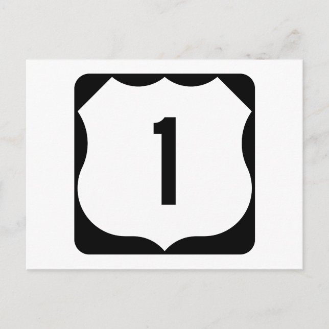 US Route 1 Sign Postcard (Front)