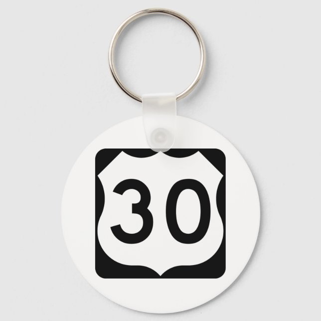 US Route 30 Sign Key Ring (Front)