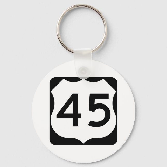 US Route 45 Sign Key Ring (Front)
