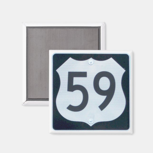 US Route 59 Road Sign Magnet (Front/Back)