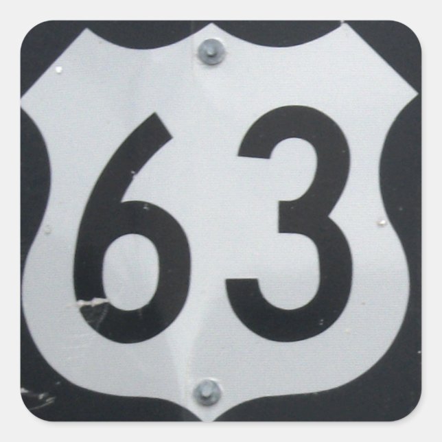 US Route 63 Highway Sign Stickers (Front)