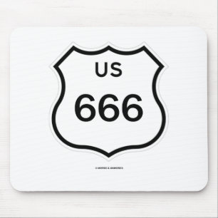 US Route 666 Shield Sign (Transportation Sign) Mouse Mat