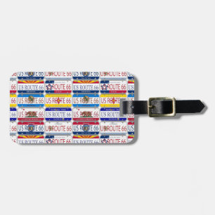 US ROUTE 66 All 8 States Vanity Plates Luggage Tag