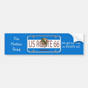 US ROUTE 66 OKLAHOMA Bumper  Stickers