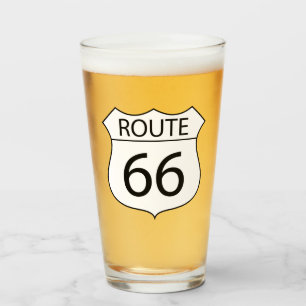 US Route 66  Pint Drinking Glass