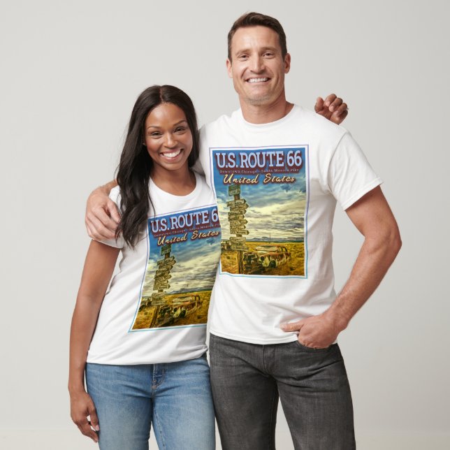 US ROUTE 66 - THE MOST FAMOUS ROADS IN THE USA T-Shirt (Unisex)